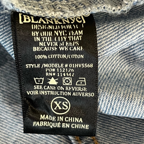 Blank NYC Denim Welcome To The Jungle Denim Jacket Size XS - Picture 12 of 13